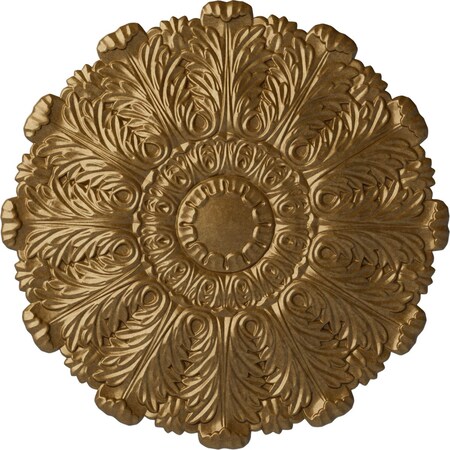 Ekena Millwork Durham Ceiling Medallion (Fits Canopies up to 4 1/4"), Hand-Painted Pale Gold, 31"OD x 1 1/2"P CM31DUPAS
